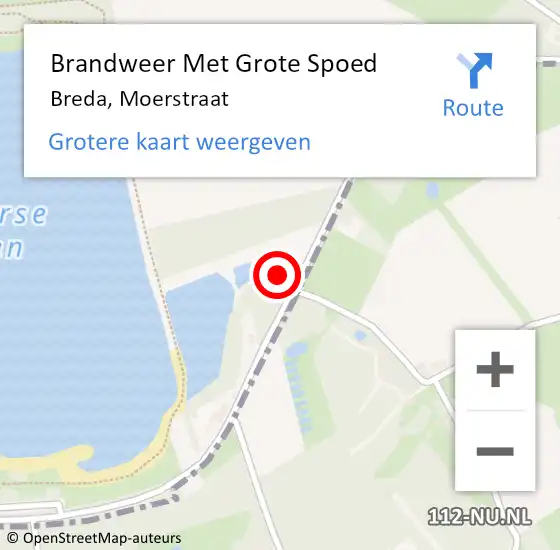 Locatie op kaart van de 112 melding: Brandweer Met Grote Spoed Naar Breda, Moerstraat op 22 juli 2021 17:37