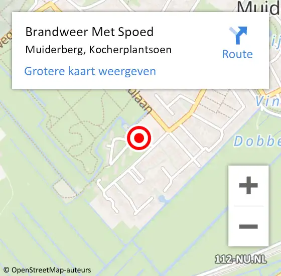 Locatie op kaart van de 112 melding: Brandweer Met Spoed Naar Muiderberg, Kocherplantsoen op 22 juli 2021 17:52