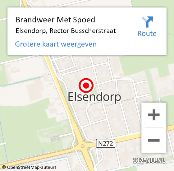 Locatie op kaart van de 112 melding: Brandweer Met Spoed Naar Elsendorp, Rector Busscherstraat op 22 juli 2021 18:58