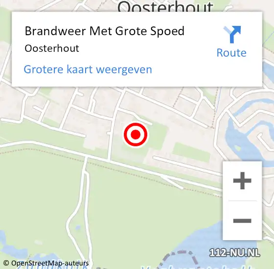 Locatie op kaart van de 112 melding: Brandweer Met Grote Spoed Naar Oosterhout op 23 juli 2021 03:25