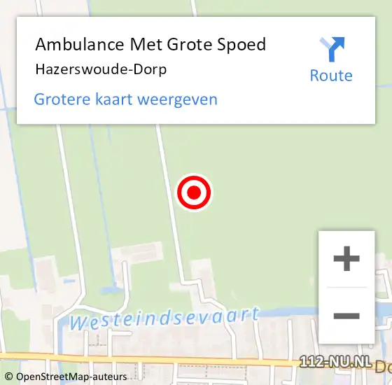 Locatie op kaart van de 112 melding: Ambulance Met Grote Spoed Naar Hazerswoude-Dorp op 23 juli 2021 05:57