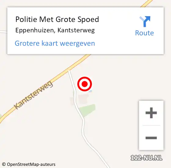 Locatie op kaart van de 112 melding: Politie Met Grote Spoed Naar Eppenhuizen, Kantsterweg op 23 juli 2021 08:32