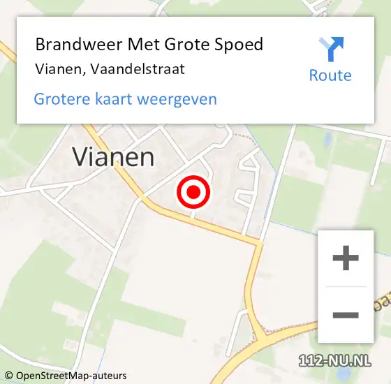 Locatie op kaart van de 112 melding: Brandweer Met Grote Spoed Naar Vianen, Vaandelstraat op 23 juli 2021 09:15