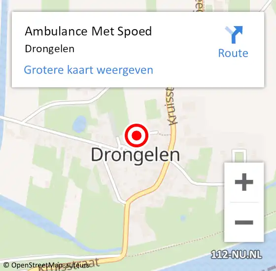 Locatie op kaart van de 112 melding: Ambulance Met Spoed Naar Drongelen op 23 juli 2021 12:25