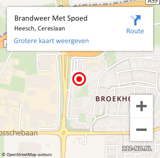 Locatie op kaart van de 112 melding: Brandweer Met Spoed Naar Heesch, Cereslaan op 23 juli 2021 13:37