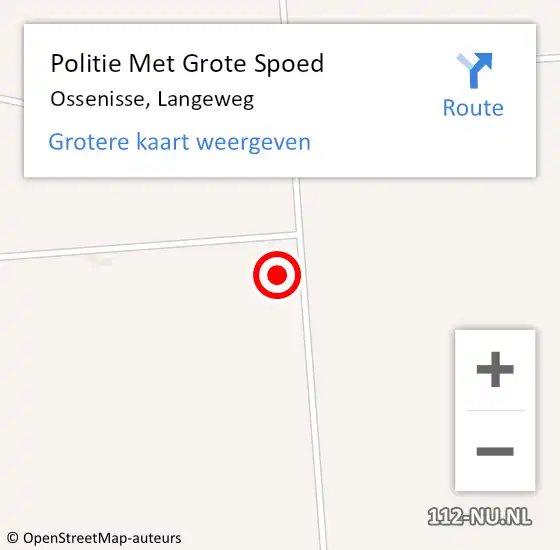 Locatie op kaart van de 112 melding: Politie Met Grote Spoed Naar Ossenisse, Langeweg op 23 juli 2021 14:22