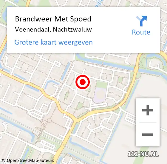 Locatie op kaart van de 112 melding: Brandweer Met Spoed Naar Veenendaal, Nachtzwaluw op 23 juli 2021 14:24