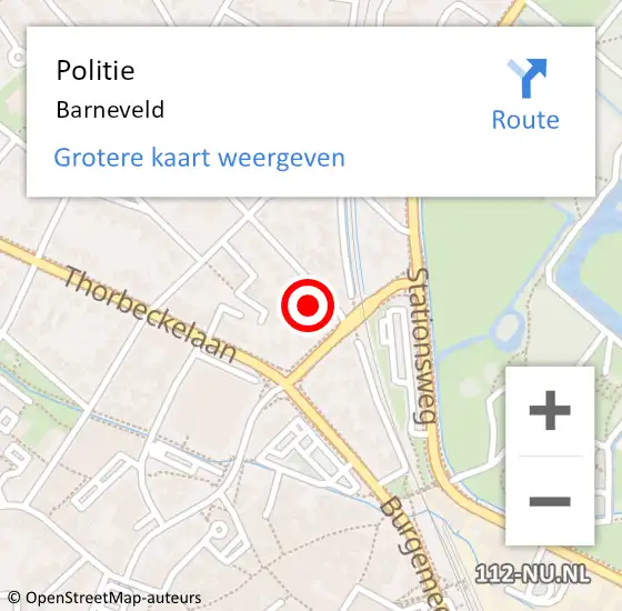 Locatie op kaart van de 112 melding: Politie Barneveld op 23 juli 2021 15:46