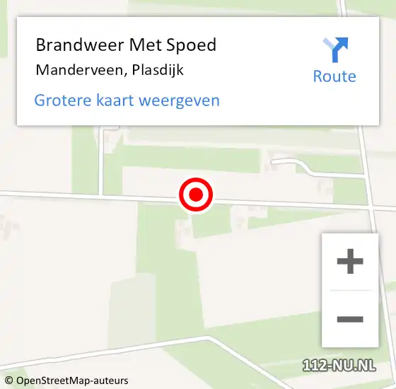 Locatie op kaart van de 112 melding: Brandweer Met Spoed Naar Manderveen, Plasdijk op 23 juli 2021 16:21