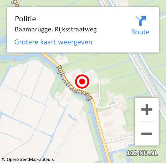 Locatie op kaart van de 112 melding: Politie Baambrugge, Rijksstraatweg op 23 juli 2021 16:29
