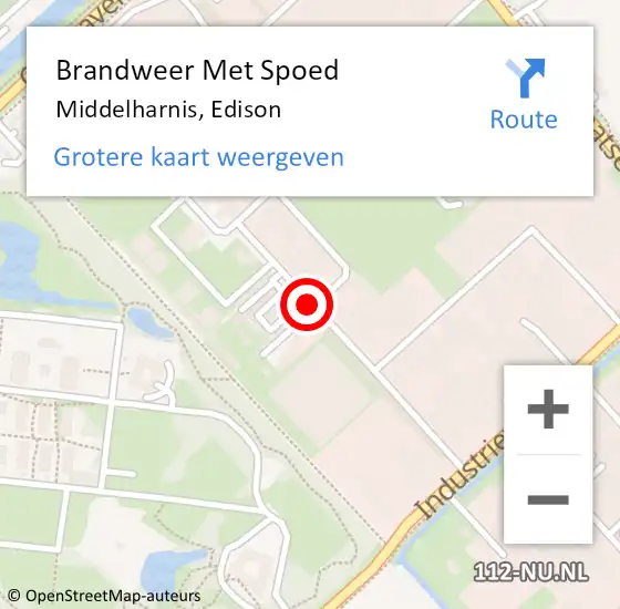 Locatie op kaart van de 112 melding: Brandweer Met Spoed Naar Middelharnis, Edison op 23 juli 2021 23:05