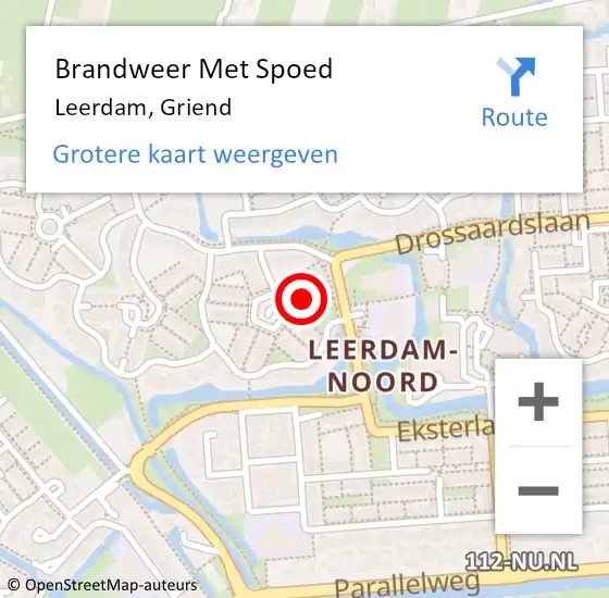 Locatie op kaart van de 112 melding: Brandweer Met Spoed Naar Leerdam, Griend op 24 juli 2021 02:08