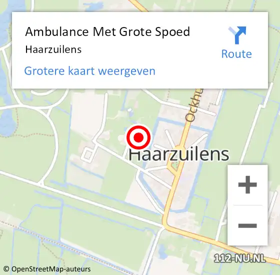 Locatie op kaart van de 112 melding: Ambulance Met Grote Spoed Naar Haarzuilens op 24 juli 2021 05:18