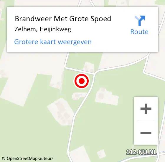 Locatie op kaart van de 112 melding: Brandweer Met Grote Spoed Naar Zelhem, Heijinkweg op 24 juli 2021 11:28