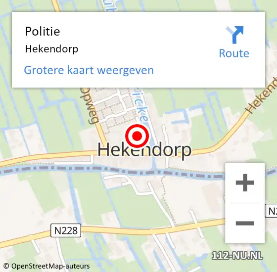 Locatie op kaart van de 112 melding: Politie Hekendorp op 24 juli 2021 11:34