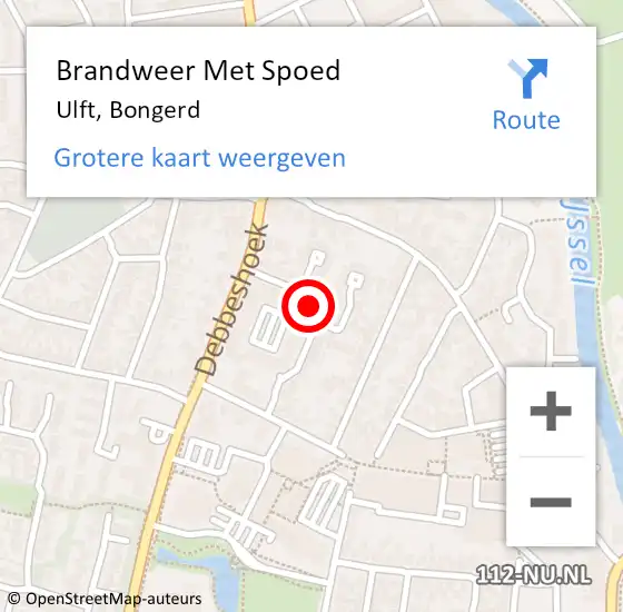 Locatie op kaart van de 112 melding: Brandweer Met Spoed Naar Ulft, Bongerd op 24 juli 2021 12:33