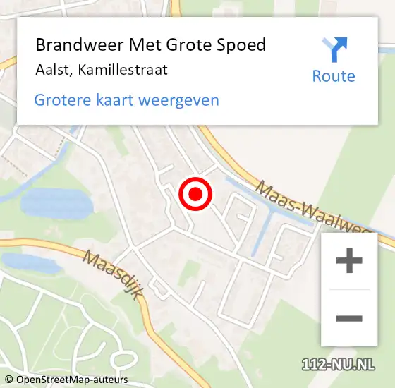 Locatie op kaart van de 112 melding: Brandweer Met Grote Spoed Naar Aalst, Kamillestraat op 24 juli 2021 12:49