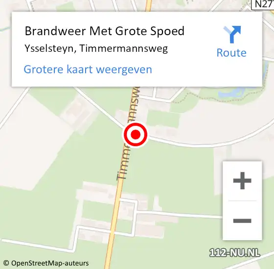 Locatie op kaart van de 112 melding: Brandweer Met Grote Spoed Naar Ysselsteyn, Timmermannsweg op 24 juli 2021 13:28