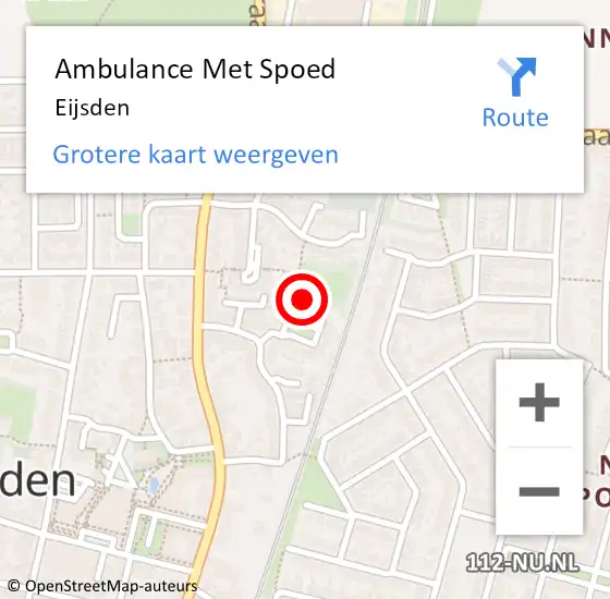 Locatie op kaart van de 112 melding: Ambulance Met Spoed Naar Eijsden op 24 juli 2021 16:02