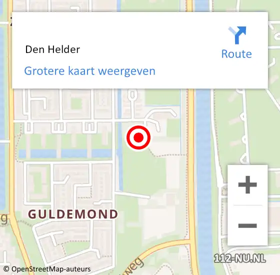 Locatie op kaart van de 112 melding:  Den Helder op 24 juli 2021 16:31