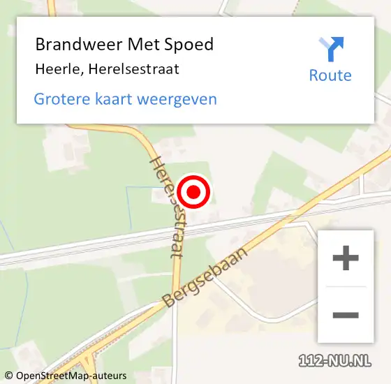 Locatie op kaart van de 112 melding: Brandweer Met Spoed Naar Heerle, Herelsestraat op 24 juli 2021 19:31