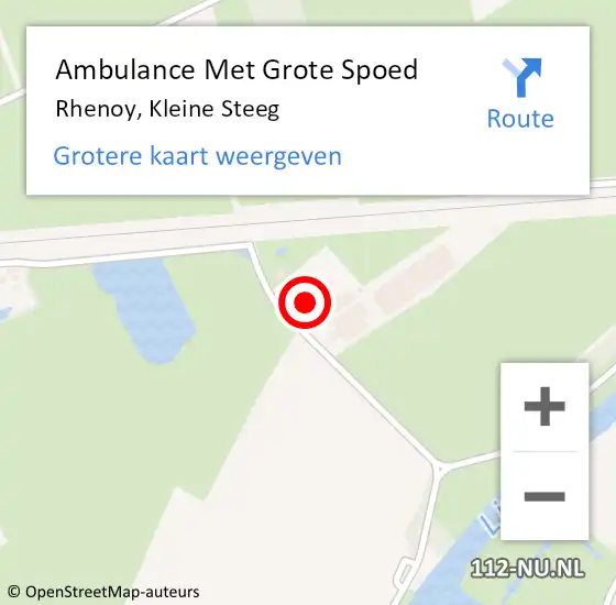 Locatie op kaart van de 112 melding: Ambulance Met Grote Spoed Naar Rhenoy, Kleine Steeg op 24 juli 2021 20:06