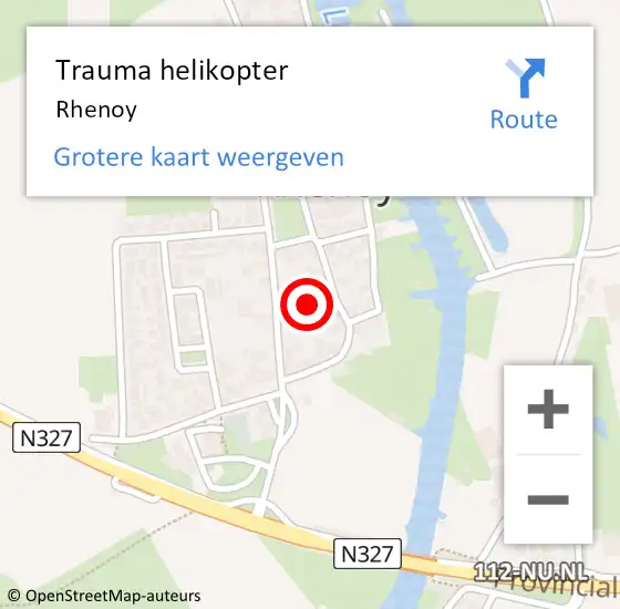 Locatie op kaart van de 112 melding: Trauma helikopter Rhenoy op 24 juli 2021 20:16