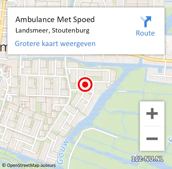 Locatie op kaart van de 112 melding: Ambulance Met Spoed Naar Landsmeer, Stoutenburg op 24 juli 2021 20:44