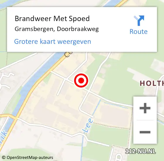 Locatie op kaart van de 112 melding: Brandweer Met Spoed Naar Gramsbergen, Doorbraakweg op 24 juli 2021 20:53