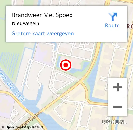 Locatie op kaart van de 112 melding: Brandweer Met Spoed Naar Nieuwegein op 24 juli 2021 21:32