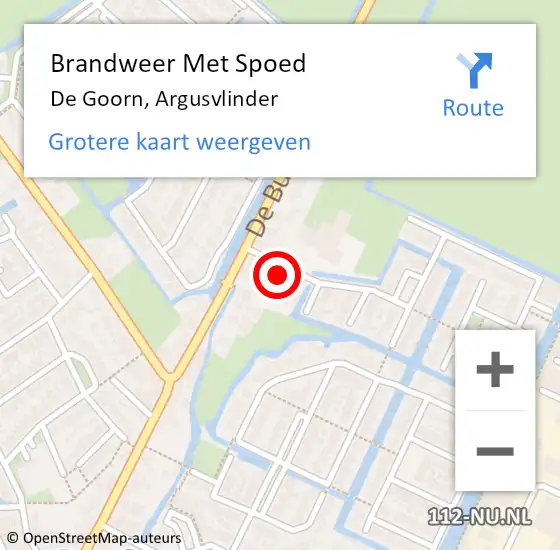 Locatie op kaart van de 112 melding: Brandweer Met Spoed Naar De Goorn, Argusvlinder op 24 juli 2021 23:01