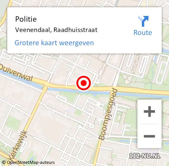 Locatie op kaart van de 112 melding: Politie Veenendaal, Raadhuisstraat op 24 juli 2021 23:55