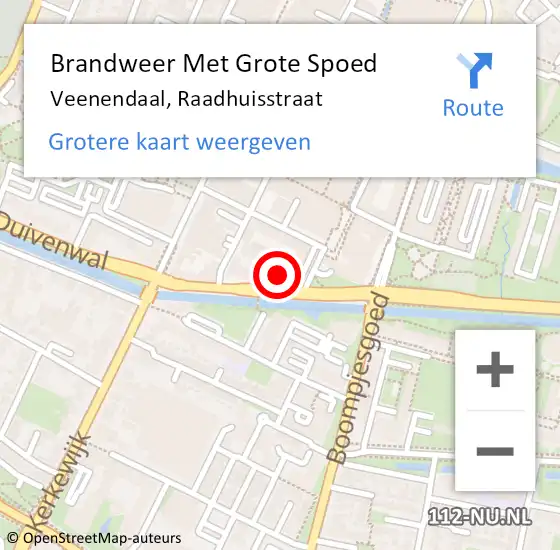 Locatie op kaart van de 112 melding: Brandweer Met Grote Spoed Naar Veenendaal, Raadhuisstraat op 24 juli 2021 23:55