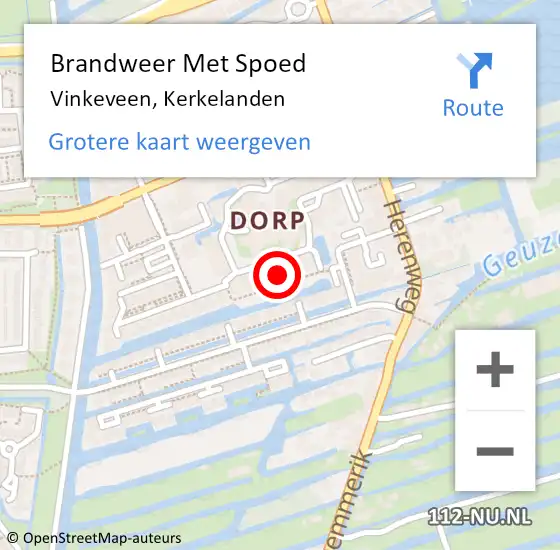 Locatie op kaart van de 112 melding: Brandweer Met Spoed Naar Vinkeveen, Kerkelanden op 25 juli 2021 03:34