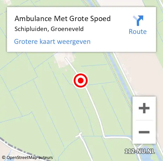 Locatie op kaart van de 112 melding: Ambulance Met Grote Spoed Naar Schipluiden, Groeneveld op 17 juni 2014 15:35