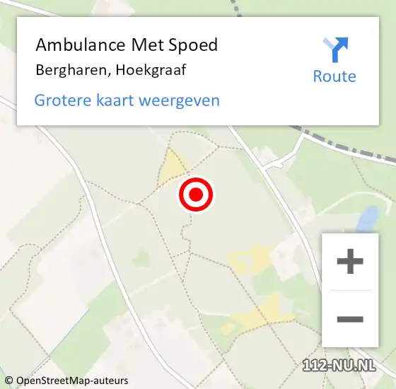 Locatie op kaart van de 112 melding: Ambulance Met Spoed Naar Bergharen, Hoekgraaf op 25 juli 2021 12:11