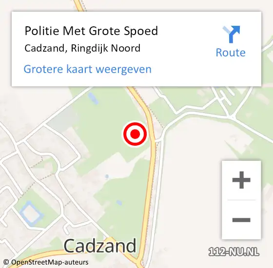 Locatie op kaart van de 112 melding: Politie Met Grote Spoed Naar Cadzand, Ringdijk Noord op 25 juli 2021 13:52