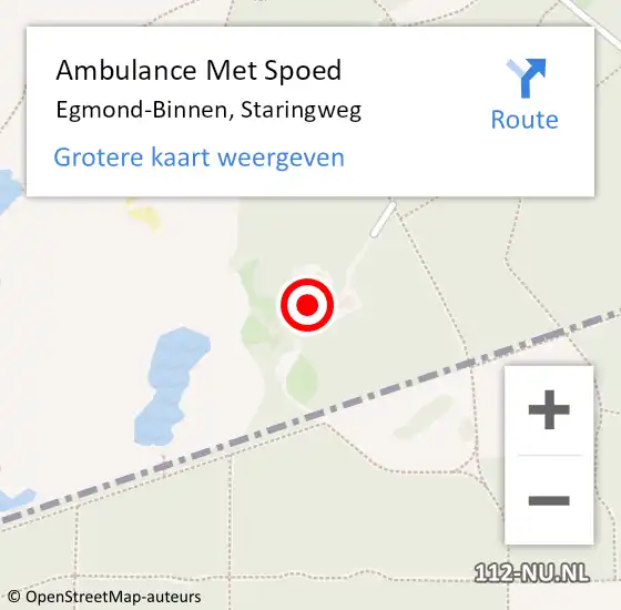 Locatie op kaart van de 112 melding: Ambulance Met Spoed Naar Egmond-Binnen, Staringweg op 25 juli 2021 14:58