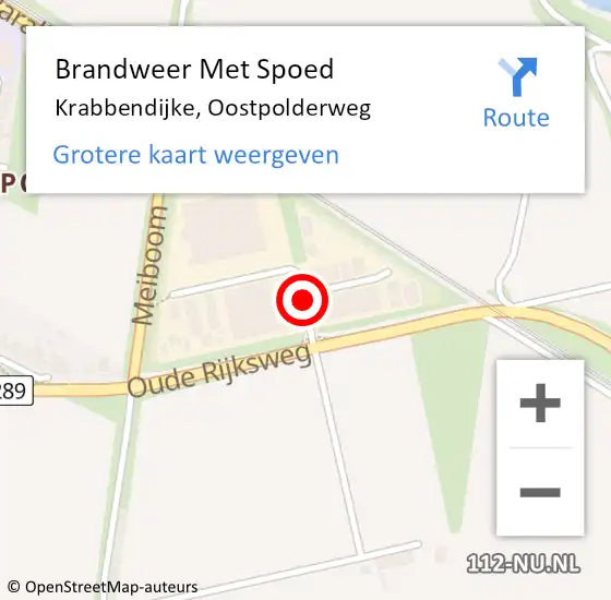 Locatie op kaart van de 112 melding: Brandweer Met Spoed Naar Krabbendijke, Oostpolderweg op 25 juli 2021 15:52