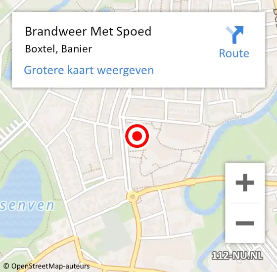 Locatie op kaart van de 112 melding: Brandweer Met Spoed Naar Boxtel, Banier op 25 juli 2021 17:46