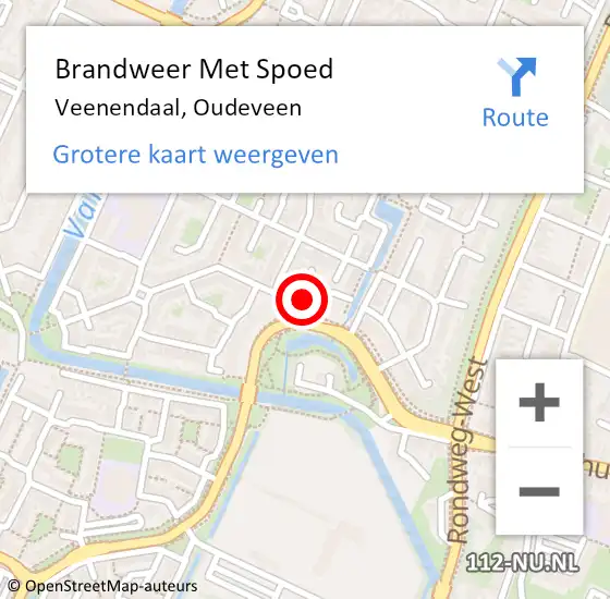 Locatie op kaart van de 112 melding: Brandweer Met Spoed Naar Veenendaal, Oudeveen op 25 juli 2021 19:52