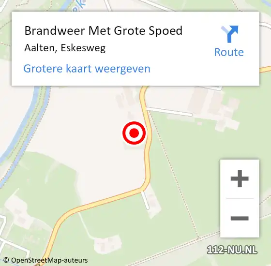 Locatie op kaart van de 112 melding: Brandweer Met Grote Spoed Naar Aalten, Eskesweg op 25 juli 2021 19:56