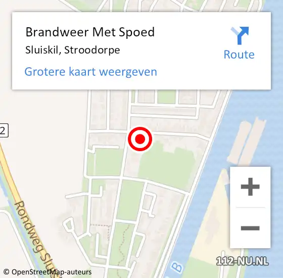 Locatie op kaart van de 112 melding: Brandweer Met Spoed Naar Sluiskil, Stroodorpe op 25 juli 2021 22:42