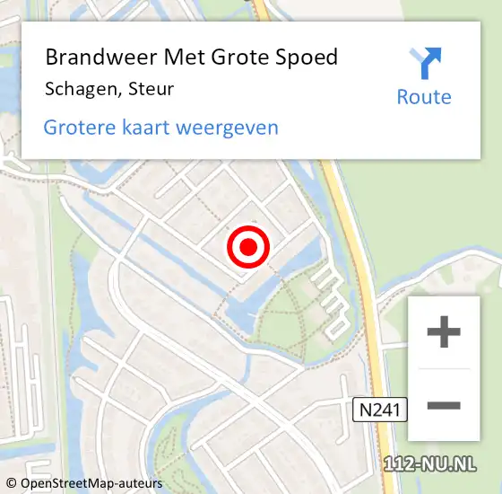 Locatie op kaart van de 112 melding: Brandweer Met Grote Spoed Naar Schagen, Steur op 26 juli 2021 01:14