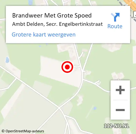 Locatie op kaart van de 112 melding: Brandweer Met Grote Spoed Naar Ambt Delden, Secr. Engelbertinkstraat op 26 juli 2021 02:17