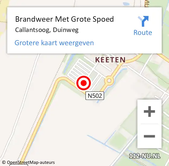 Locatie op kaart van de 112 melding: Brandweer Met Grote Spoed Naar Callantsoog, Duinweg op 26 juli 2021 04:28