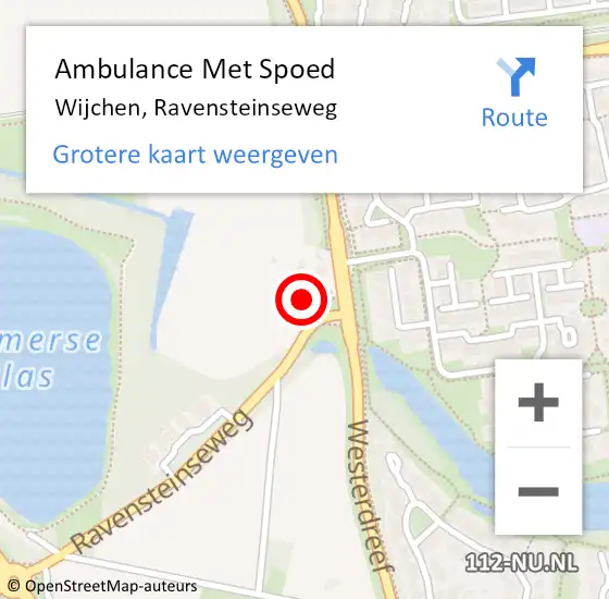 Locatie op kaart van de 112 melding: Ambulance Met Spoed Naar Wijchen, Ravensteinseweg op 26 juli 2021 08:54