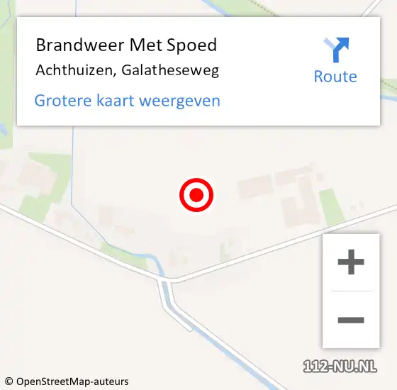 Locatie op kaart van de 112 melding: Brandweer Met Spoed Naar Achthuizen, Galatheseweg op 26 juli 2021 09:51