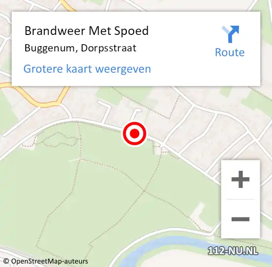 Locatie op kaart van de 112 melding: Brandweer Met Spoed Naar Buggenum, Dorpsstraat op 26 juli 2021 10:24