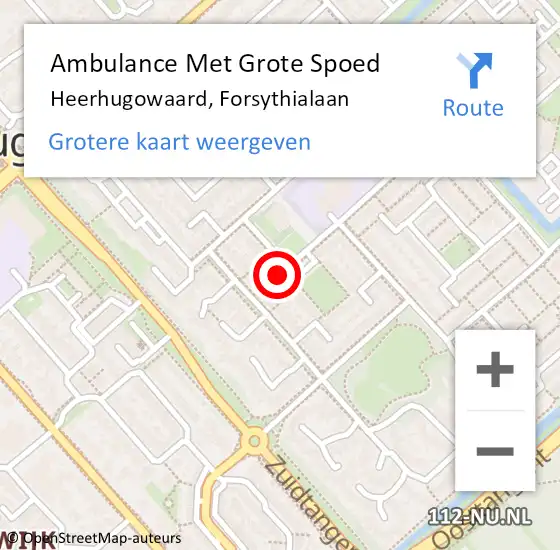 Locatie op kaart van de 112 melding: Ambulance Met Grote Spoed Naar Heerhugowaard, Forsythialaan op 26 juli 2021 11:29